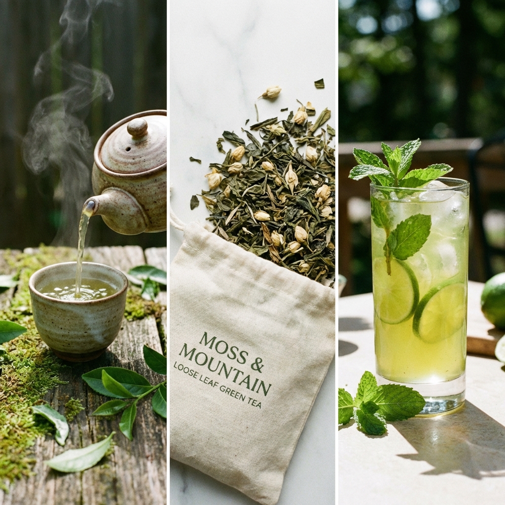 Green Tea Lifestyle Collage